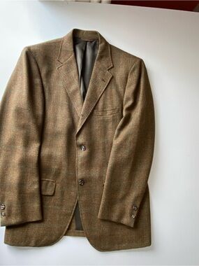 Vintage Men's Brown Tweed Blazer - Classic Wool Sport Coat